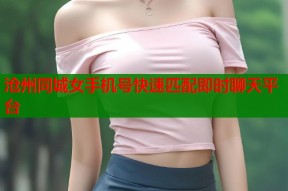 沧州同城女手机号快速匹配即时聊天平台