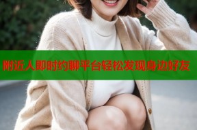 附近人即时约聊平台轻松发现身边好友