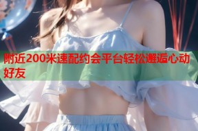 附近200米速配约会平台轻松邂逅心动好友