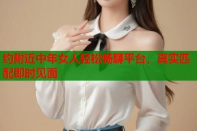约附近中年女人轻松畅聊平台，真实匹配即时见面