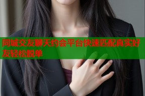 同城交友聊天约会平台快速匹配真实好友轻松脱单