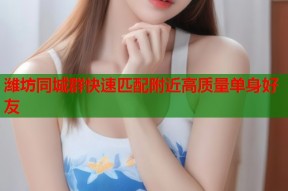 潍坊同城群快速匹配附近高质量单身好友