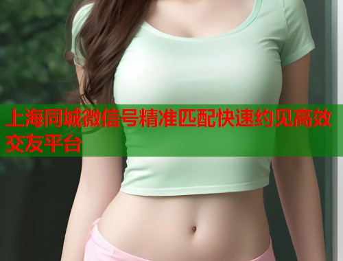 上海同城微信号精准匹配快速约见高效交友平台  第1张